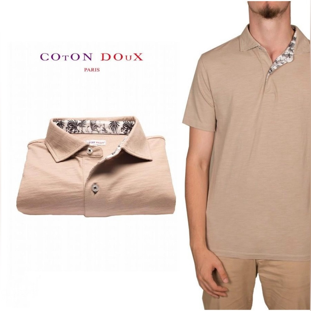 CotonDoux polo shirt with contrast collar